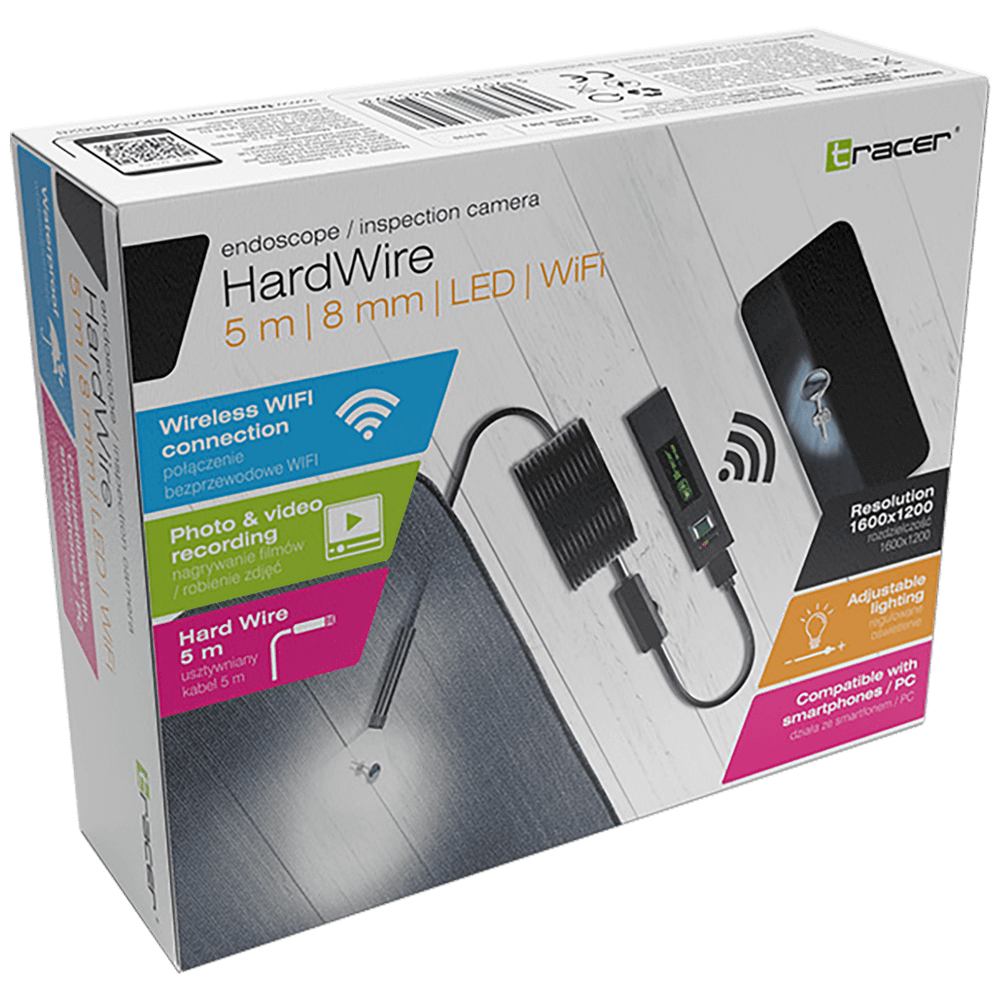 Tracer Kamera - HARDWIRE 5M 8MM LED WIFI slika 2