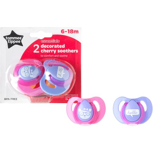 Tommee Tippee varalica Decorated Cherry, Roze/Lila, 6-18M slika 1