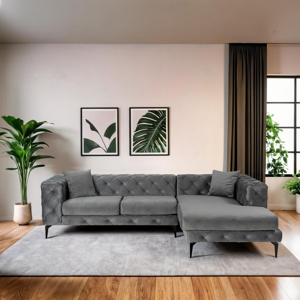 Como Eco Right - Ugaona Sofa u Antracitnoj i Crnoj Boji slika 1