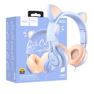 hoco. Slušalice sa mikrofonom, mačje uši, plava - W36 Cat ear, Dream Blue