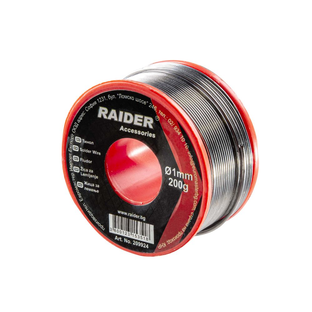 RAIDER Žica za lemljenje Ø1 mm - 200 g slika 1