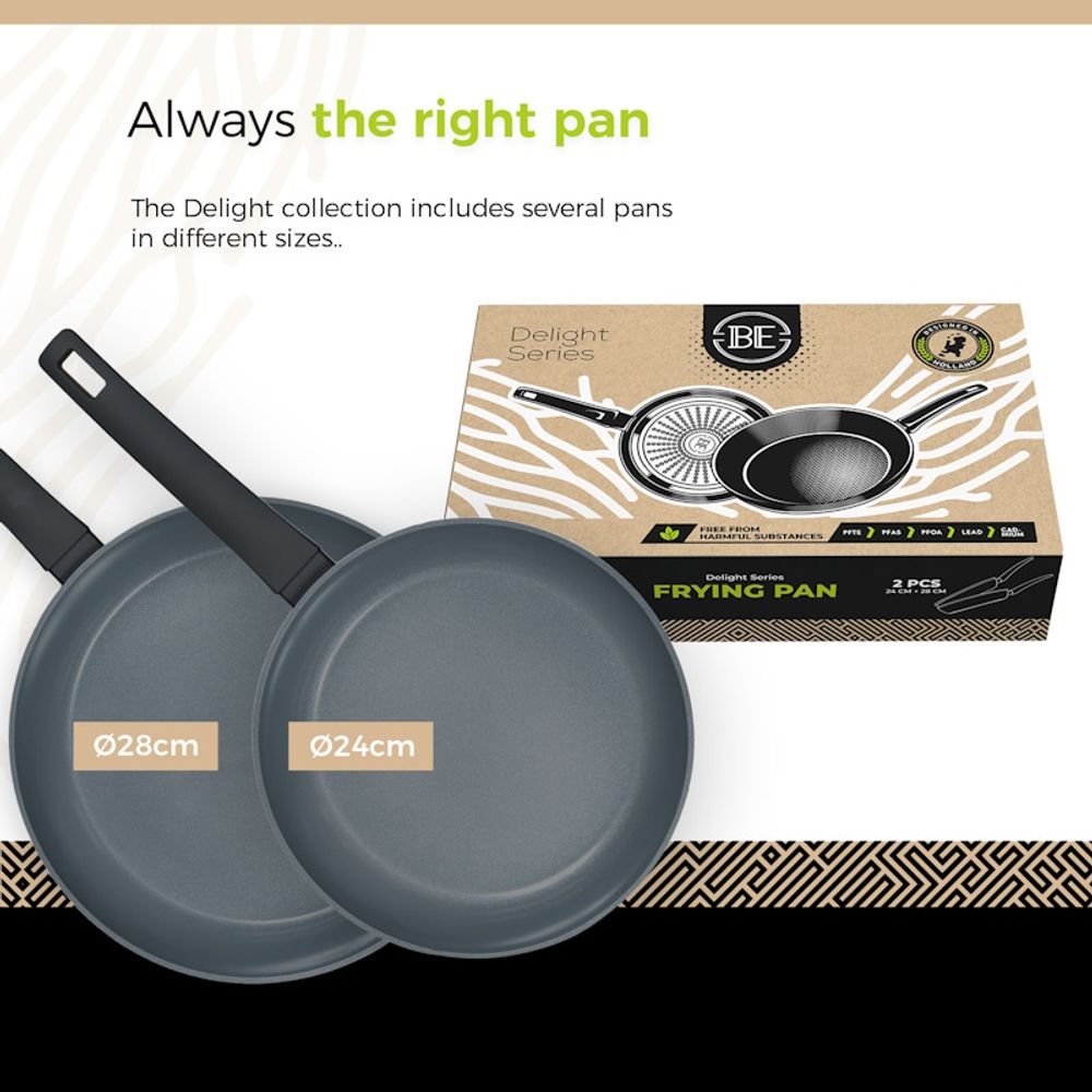 BE Living Set 2 tave Delight Black 24-28 cm slika 8