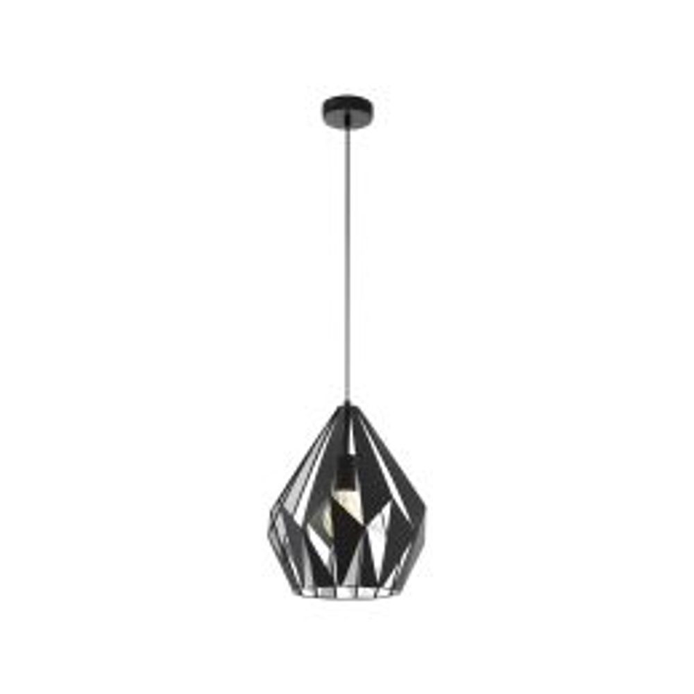 CARLTON 1 visilica / luster E27 Ø205 mm – crna / bakar slika 3