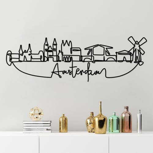 Amsterdam Black Decorative Metal Wall Accessory slika 1