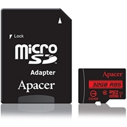 APACER UHS-I U1 MicroSDHC 32GB class 10 + Adapter AP32GMCSH10U5-R slika 1
