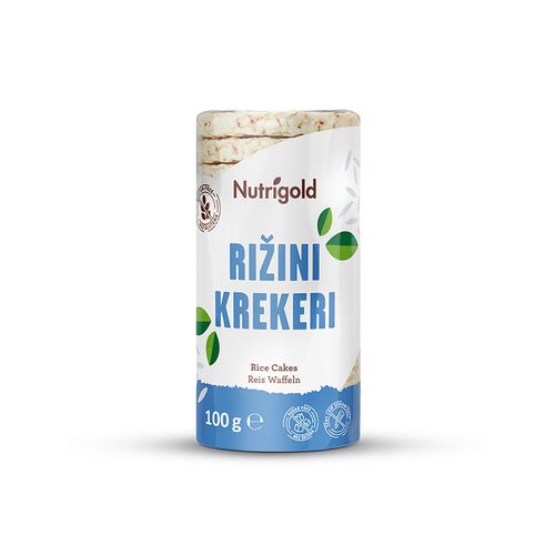 Nutrigold Rižini krekeri Natural bez glutena - 100g  slika 1