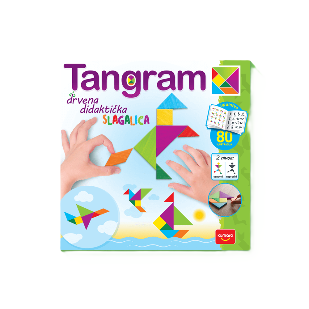 Kumaro Tangram Drvena didaktička slagalica slika 1