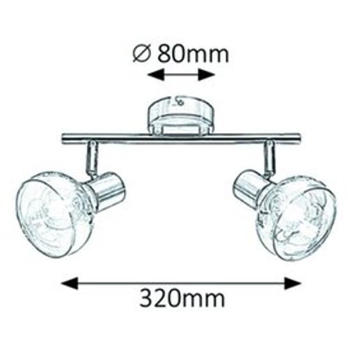 Rabalux Holly spot 2x40W bez sijalice Spot rasveta slika 5