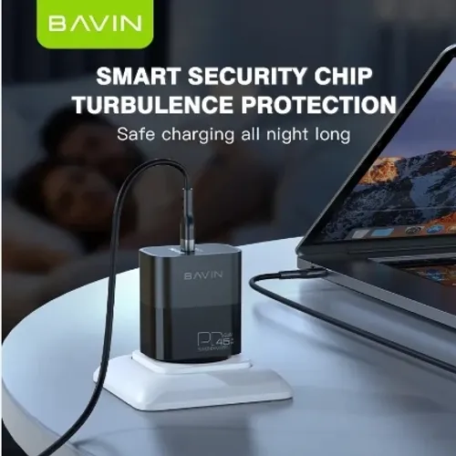 Bavin punjač GaN 45W-PD USB-C crna slika 1