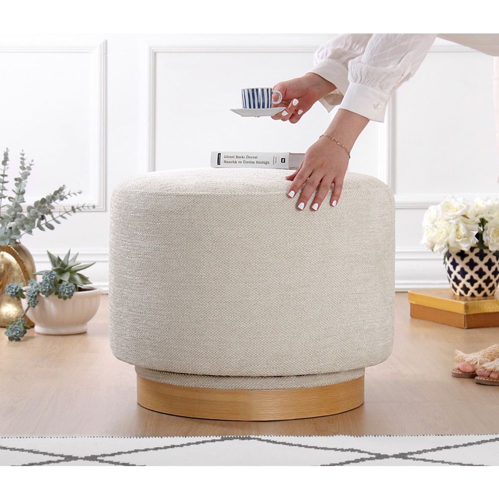 Turneed - Kremasti Pouf slika 3