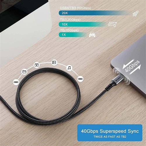 USB kabl tip C 0.5m thunderbolt 3 KT-USB4.05M slika 2