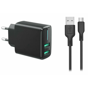 PUNJAC ZA MOBILNI 2xUSB 2,4A SA KABLOM USB-C