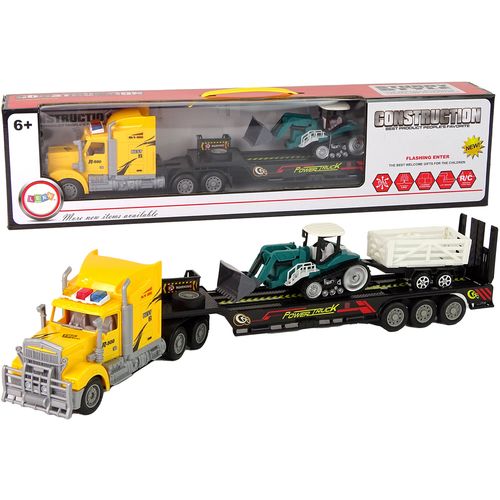 Set vozila - Žuti kamion, Bager s prikolicom - R/C na daljinsko upravljanje slika 1