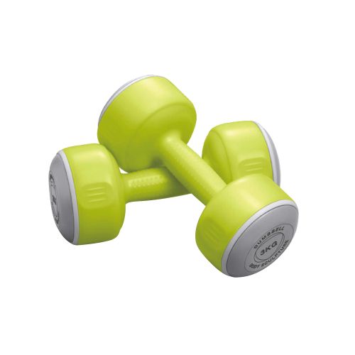 2 x 3 kg dumbbell set - ZELENA slika 2