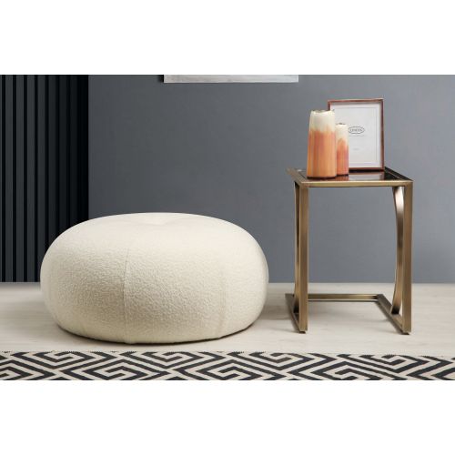 Atelier Del Sofa Tina - Bouclet White Bouclet White Pouffe slika 1