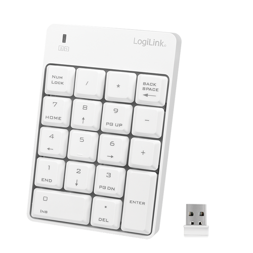 Logilink numpad BT numeriička tastatura bela slika 1