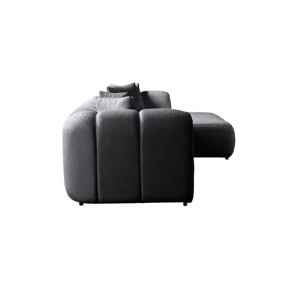 Ugaona Sofa N-Line Desna - Tamno Siva slika 8