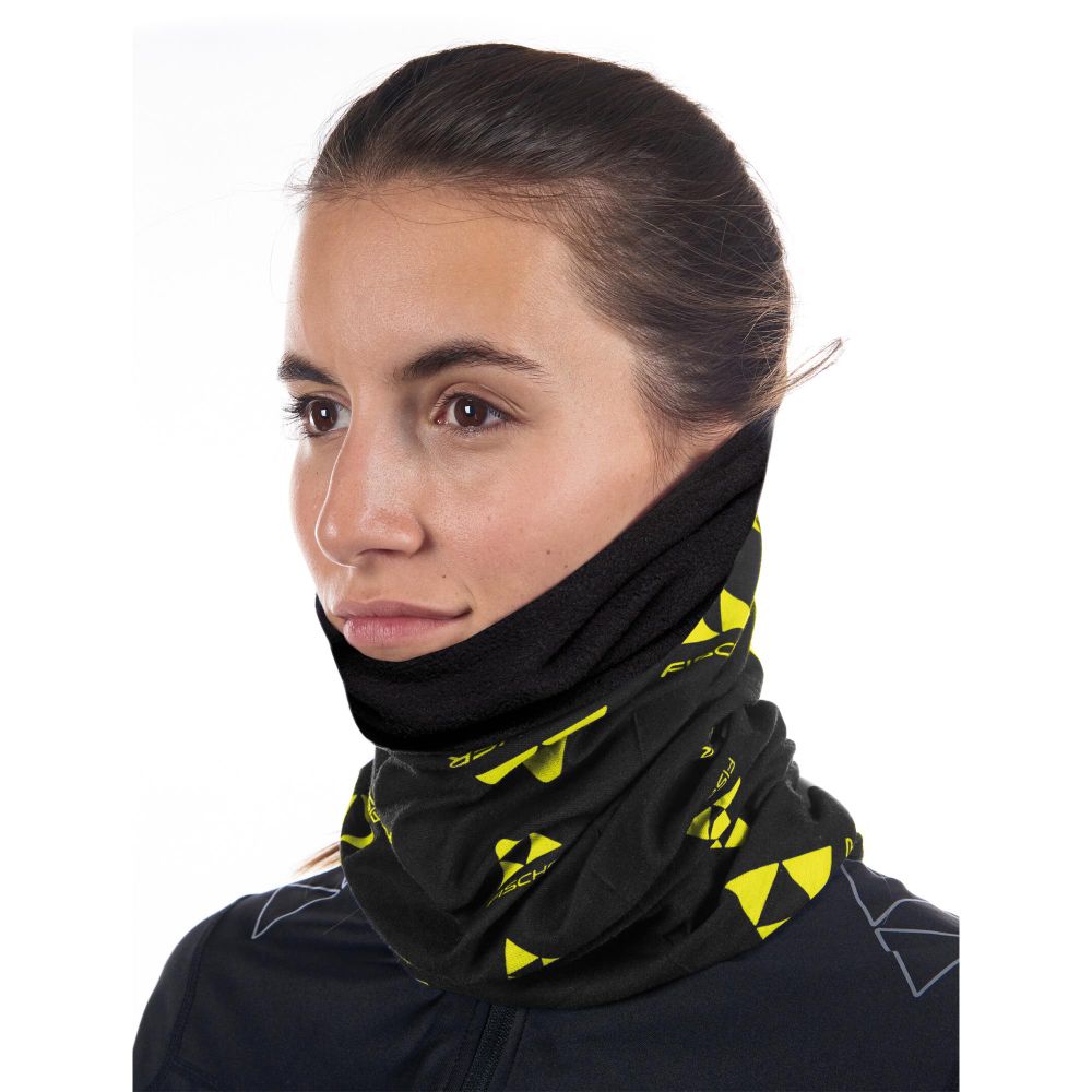 Fischer Bandana Logo Fleece Black/Yellow slika 1
