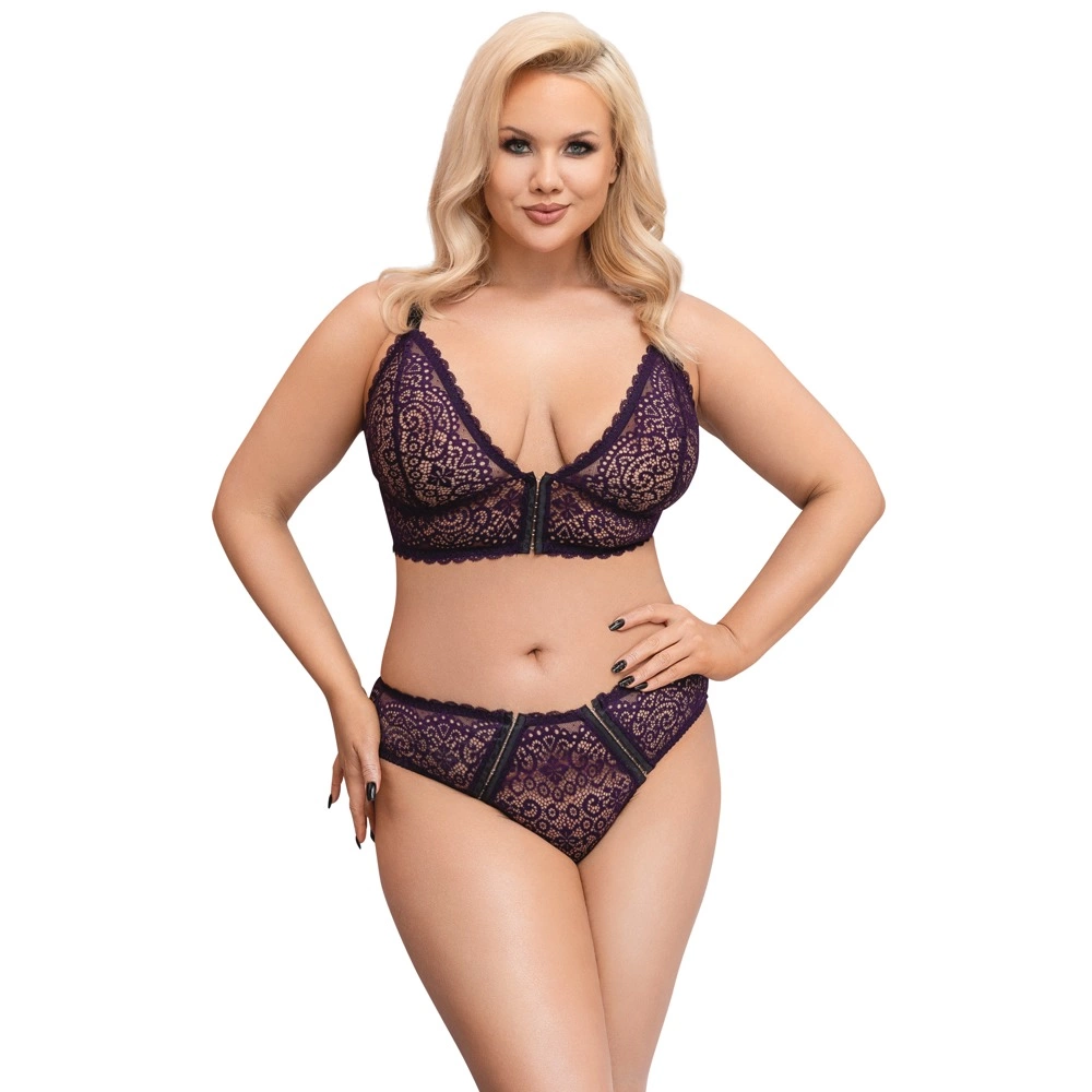 Cottelli CURVES Grudnjak Set ljubičasta XL slika 2