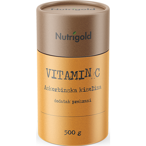 Nutrigold Vitamin C u prahu - Askorbinska kiselina 500g  slika 1