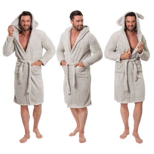 Muški kućni ogrtač Teddy Grey Men S/M slika 3