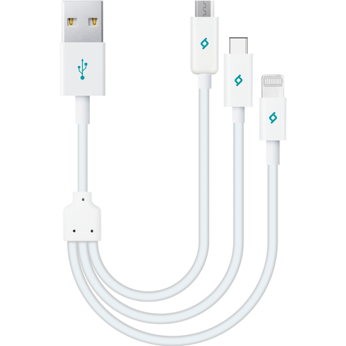 Ttec Trio kabel - Lightning, USB-C & Micro USB - 30cm slika 2