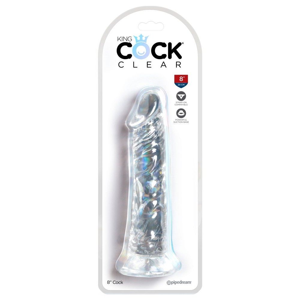 Dildo 21,8 cm King Cock Clear slika 1