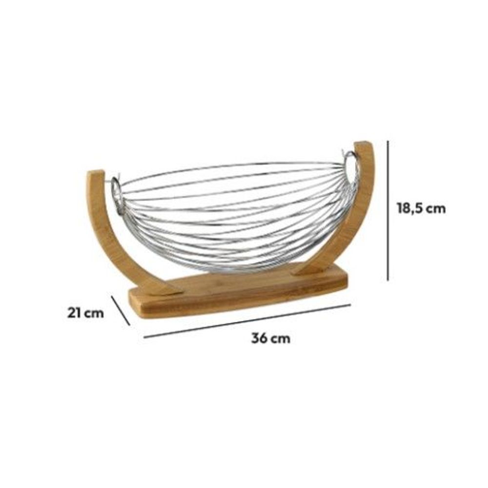 Five košara za voće balance 36x21x18.5cm bambus/metal slika 2