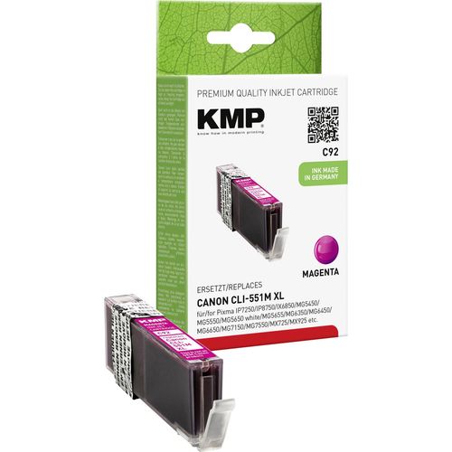 KMP tinta zamijenjen Canon CLI-551M, CLI-551M XL kompatibilan  purpurno crven C92 1519,0006 slika 2