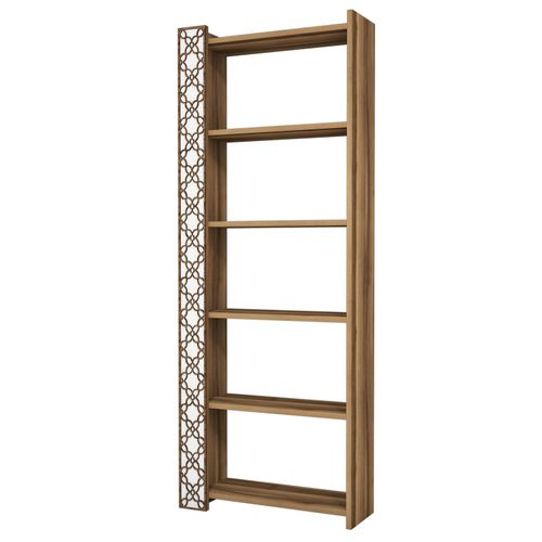 Woody Fashion Polica za knjige, City - Walnut, White slika 3