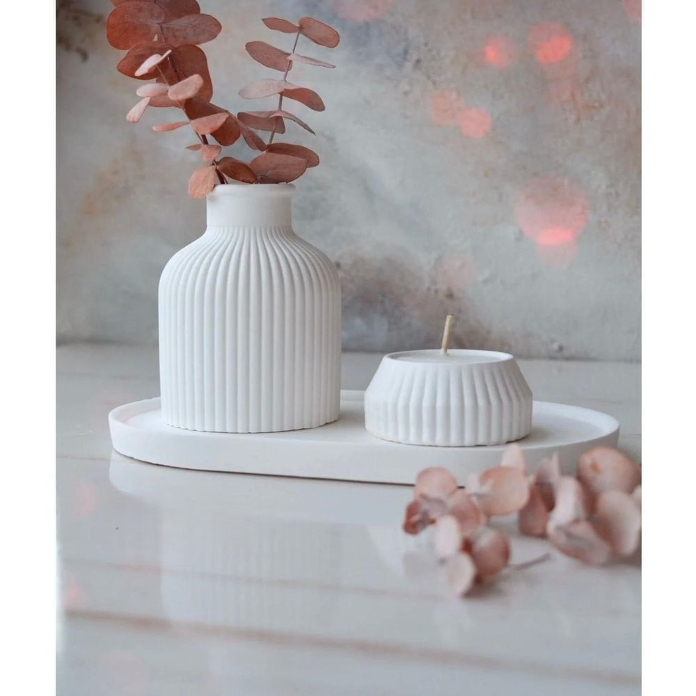 Candle set (3 pieces) Ers1275, colour: white slika 2