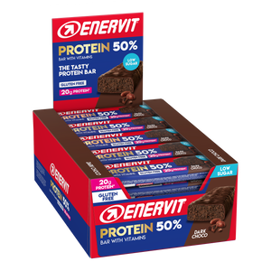 Enervit Sport čokoladice Protein Bar 50% Dark Choco bez glutena 40g, 30 komada