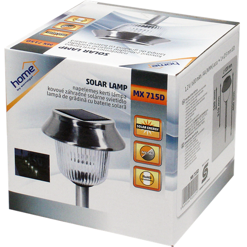 home Solarna vrtna LED lampa, metalna, 600 mAh - MX 715D slika 2