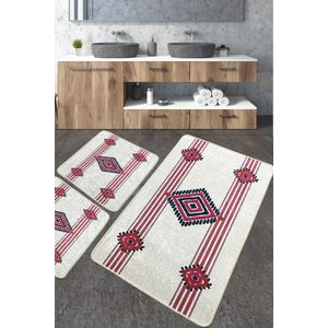 Set višebojnih prostirki za kupatilo Meore (3 komada)