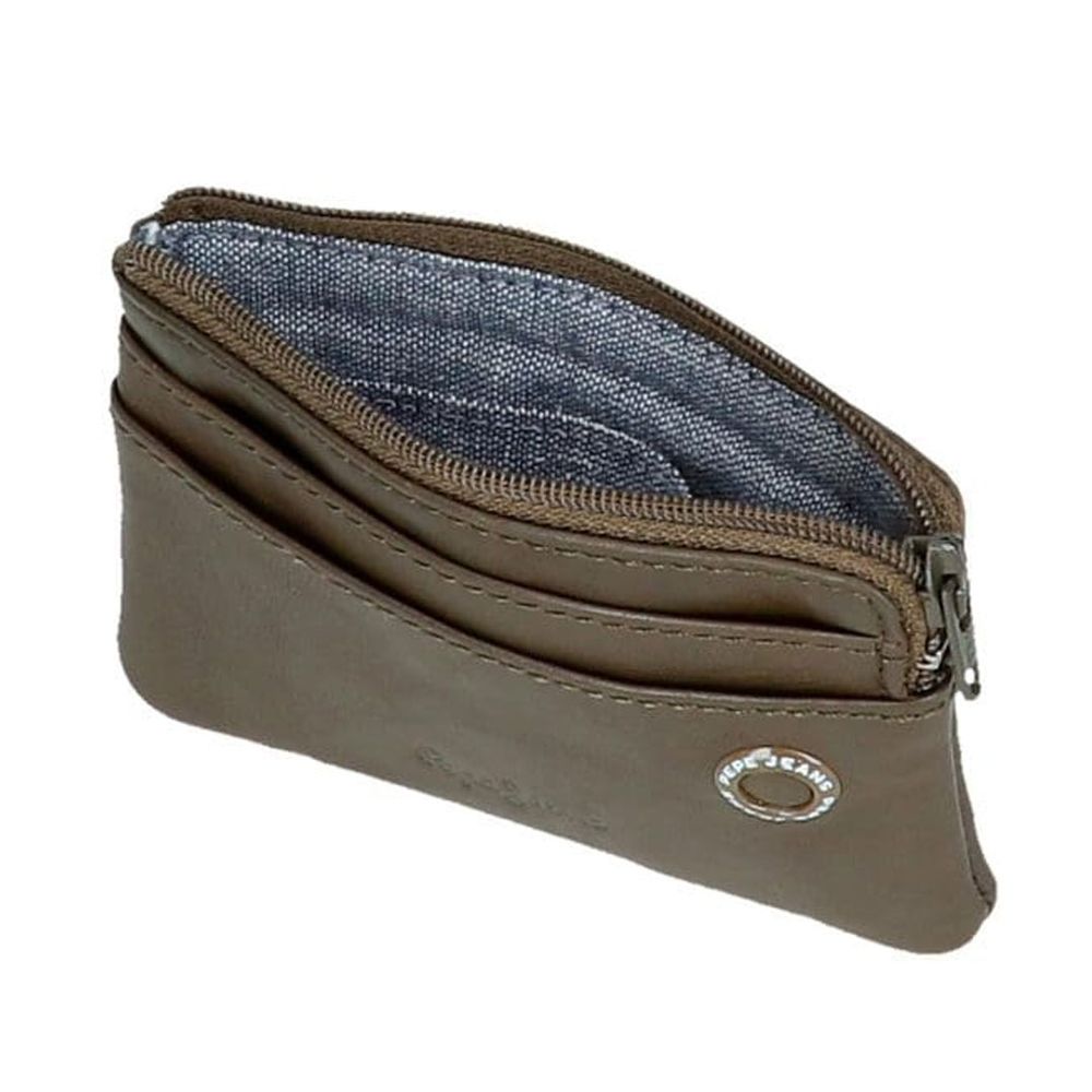 Pepe Jeans kožni novčanik 11 cm Badge 7370134, khaki slika 3