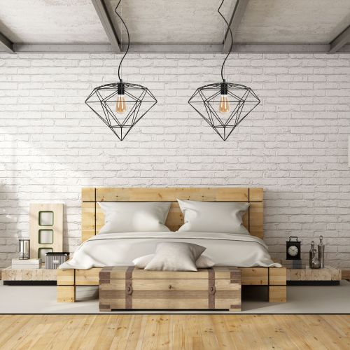 TOOLIGHT VISEĆA SVJETILJKA DIAMOND METAL LOFT BLACK APP563-1CP slika 11