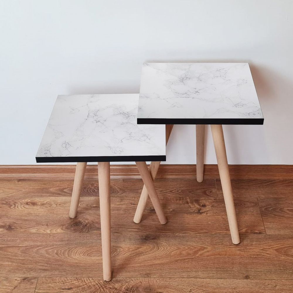 Nesting stolovi 2Shp341 - (2 komada) - boje: bijela slika 1
