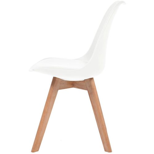 Blagovaonske stolice 2 kom bijele plastične slika 11