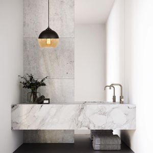 Camini - MR - 869 Crni Luster sa Medenim Detaljima