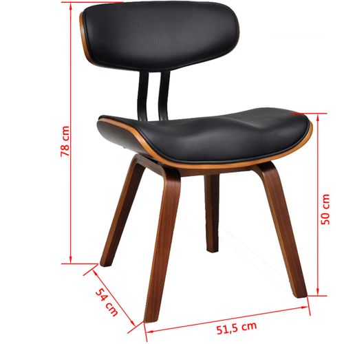 Blagovaonske stolice 4 kom od zaobljenog drva i umjetne kože slika 36