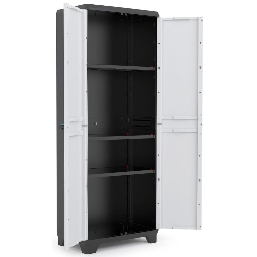 Keter ormar Linear high, 68 x 39 x 173 cm, PVC svijetlo-siva slika 2