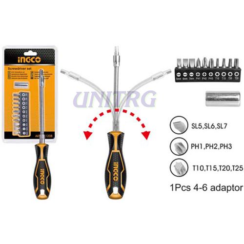 Odvijač fleksibilni 12kom set INGCO slika 1