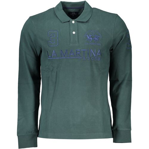 LA MARTINA GREEN MEN'S LONG SLEEVE POLO SHIRT slika 1