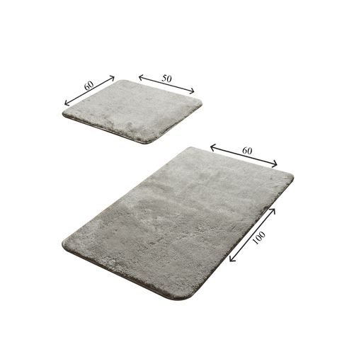 Colors of - Grey Grey Bathmat Set (2 Pieces) slika 3