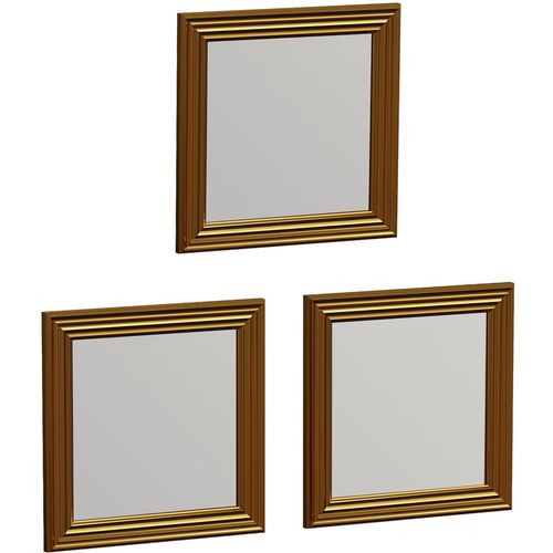 Woody Fashion Set ogledala (3 komada), Zlato, Otto - Gold slika 5
