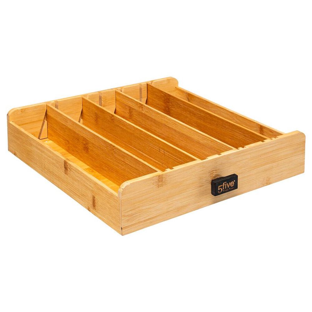Five kutija za kapsule espresso kafe  Nera, 33 x 31 x 17,5 cm, metal/bambus/crna slika 3