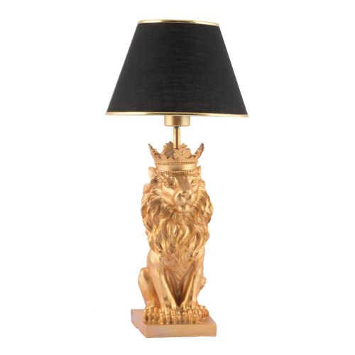 Stona lampa 'Lion King' - Crno Zlatna slika 5