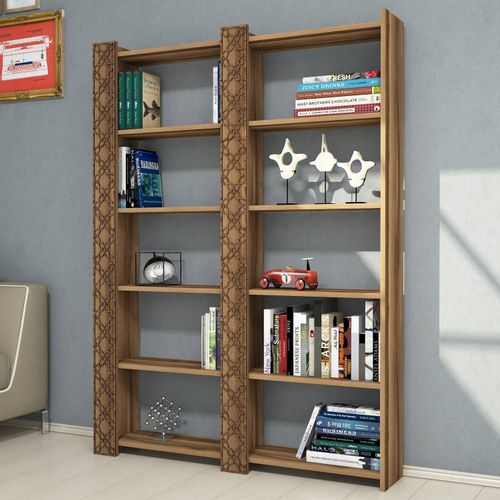 Woody Fashion Polica za knjige, City 2 - Walnut, Walnut slika 1