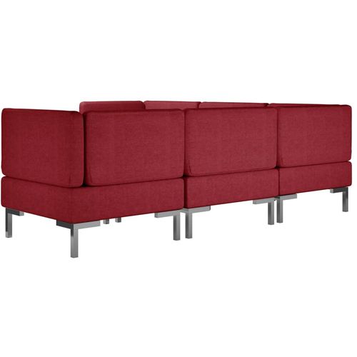 6-dijelni set sofa od tkanine crvena boja vina slika 47