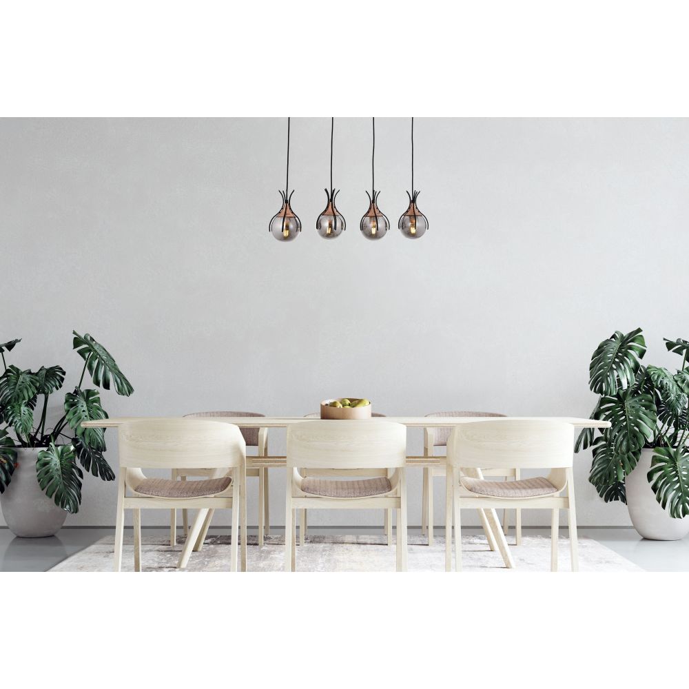 Elegantni Luster AV-1766-4Y-BSY u Crno-Brončanoj Boji slika 3